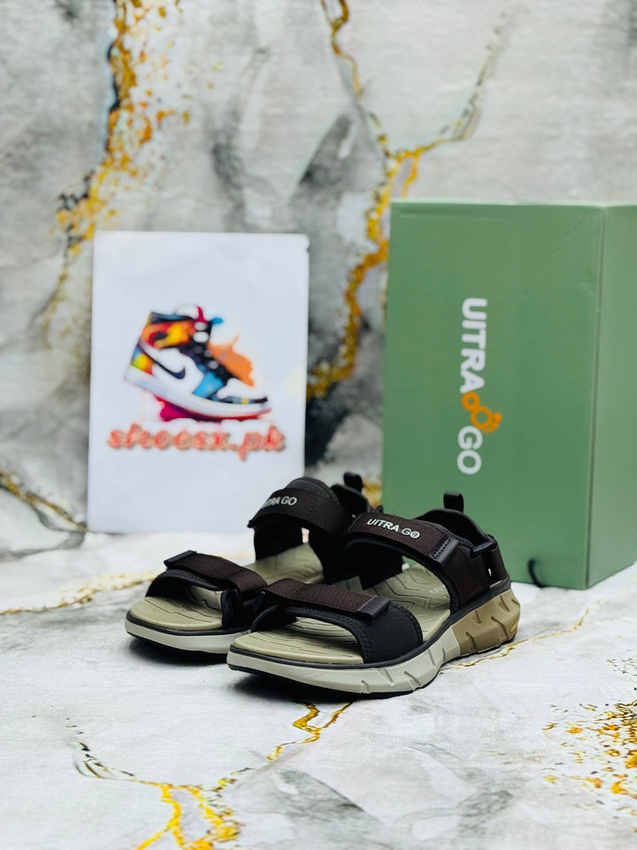 ULTRA GO New Summer Men's Sandals Lightweight Outdoor Slip-Resistant Quick-Dry Sport Sandals X/brown