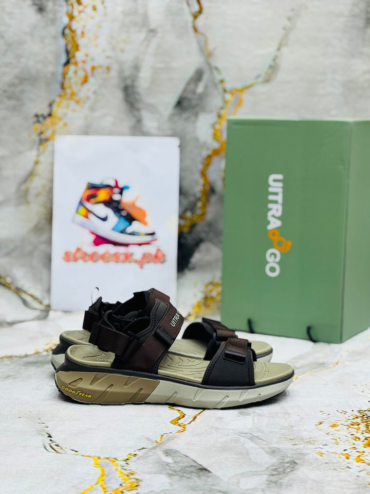 ULTRA GO New Summer Men's Sandals Lightweight Outdoor Slip-Resistant Quick-Dry Sport Sandals X/brown