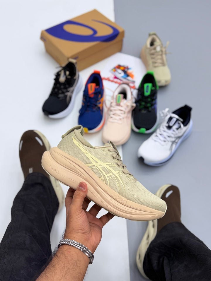 ASECS GEL-NIMBUS – Premium Running Shoes + Free Gift Laces cream