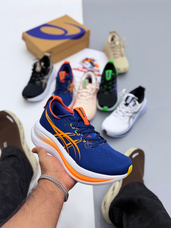 ASECS GEL-NIMBUS – Premium Running Shoes + Free Gift Laces blue